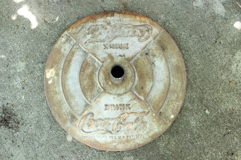 M6582 Cast Iron Vintage Coca Cola Umbrella Stand Base Etsy