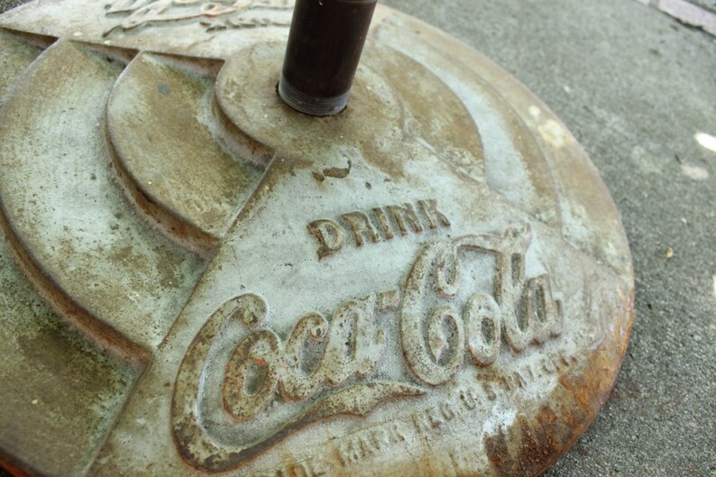 M6582 Cast Iron Vintage Coca Cola Umbrella Stand Base Etsy