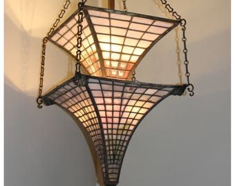 A8296 Antique 1890’s double tier  Atrium Chandelier