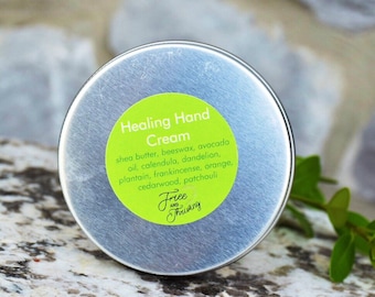 Healing Hand Cream, winter relief salve infused with healing herbs, for men and women