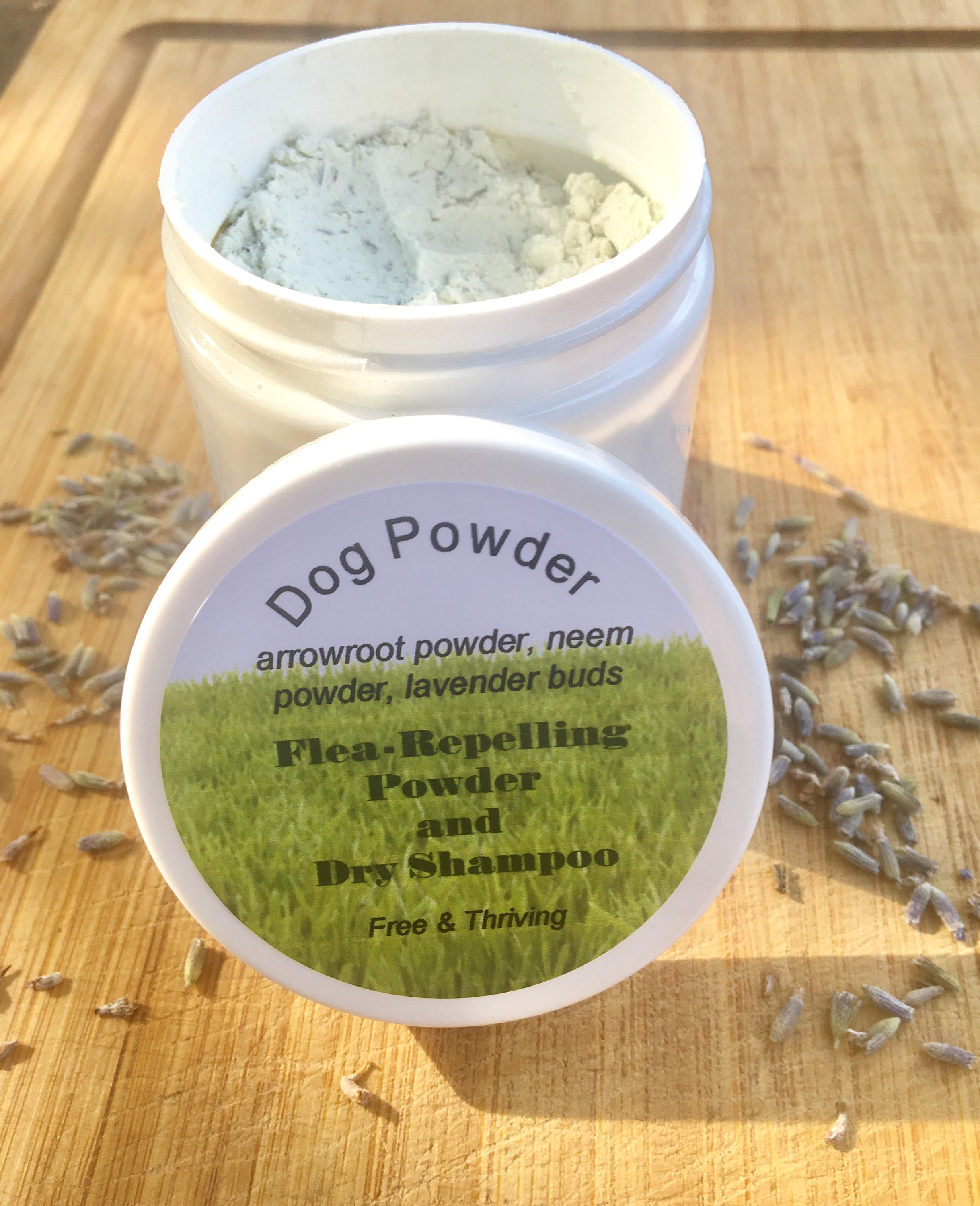 Dog Powder FleaRepelling Powder & Dry Shampoo Organic Neem Etsy