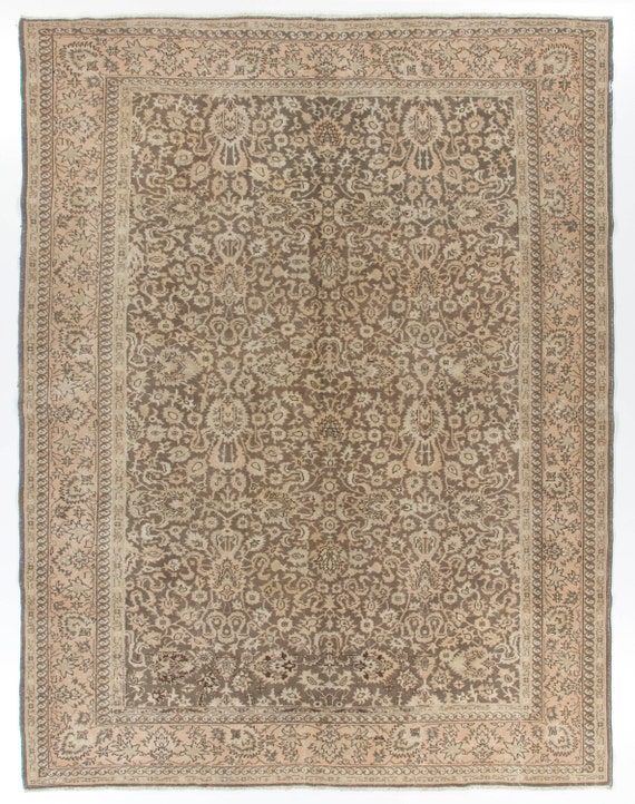9 2x12 Ft Vintage Turkish Oushak Area Rug Washed Out Neutral - Neutral Beige Area Rug 9 2x12 Ft Vintage Turkish Oushak Area Rug Washed Out Neutral - Neutral Beige Area Rug