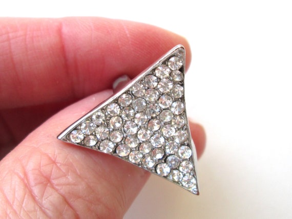 Fun Vintage Statement Ring Clear Pave Rhinestones… - image 6