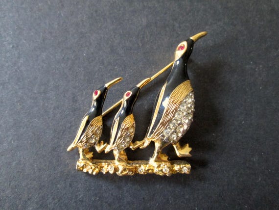 愛らしいヴィンテージ ブローチピン おそらく署名なし D'Orlan 3 3 匹