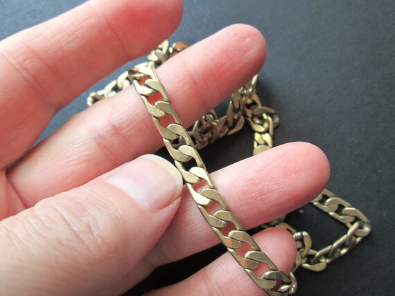 Bold Vintage Curb Chain Necklace Signed AVON of B… - image 7