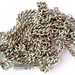 Vintage Silver Tone Single Strand Chain 25” Marked GERMANY Lightweight Opera Length