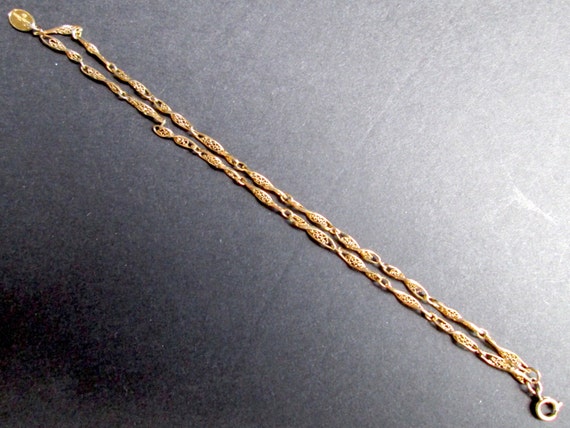 Vintage Signed VENDOME Bracelet Two Strand Fancy … - image 3