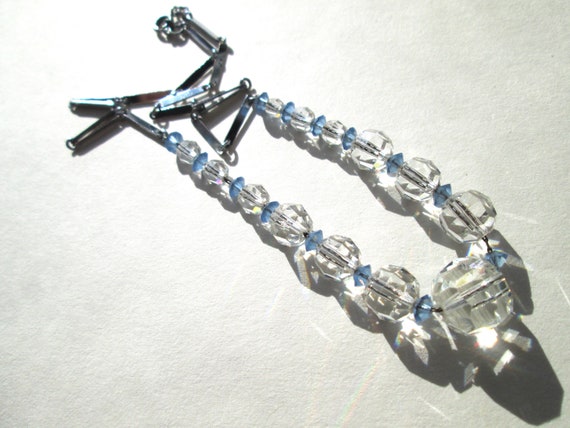 Wonderful Vintage Faceted Crystal Choker Necklace… - image 6