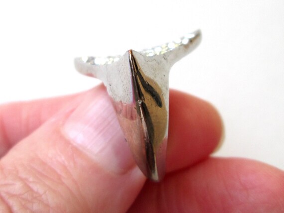 Fun Vintage Statement Ring Clear Pave Rhinestones… - image 7