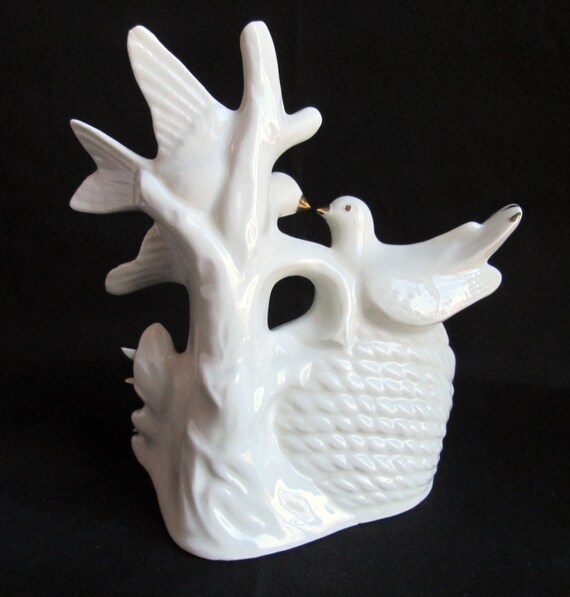 カポディモンテ イタリア製 陶器白鳩