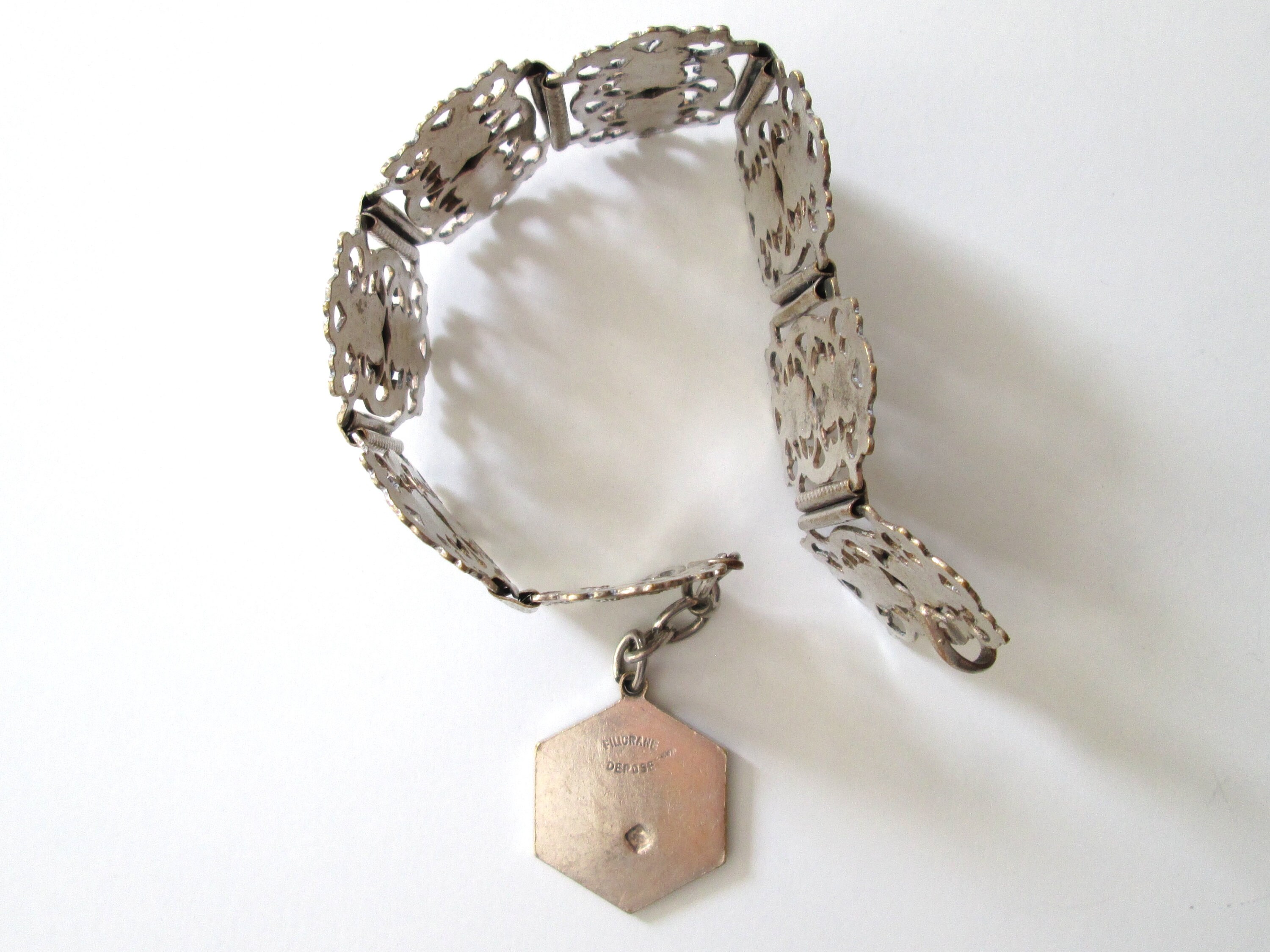 Wonderful Vintage Bracelet Souvenir of PARIS Stamped FILIGRANE