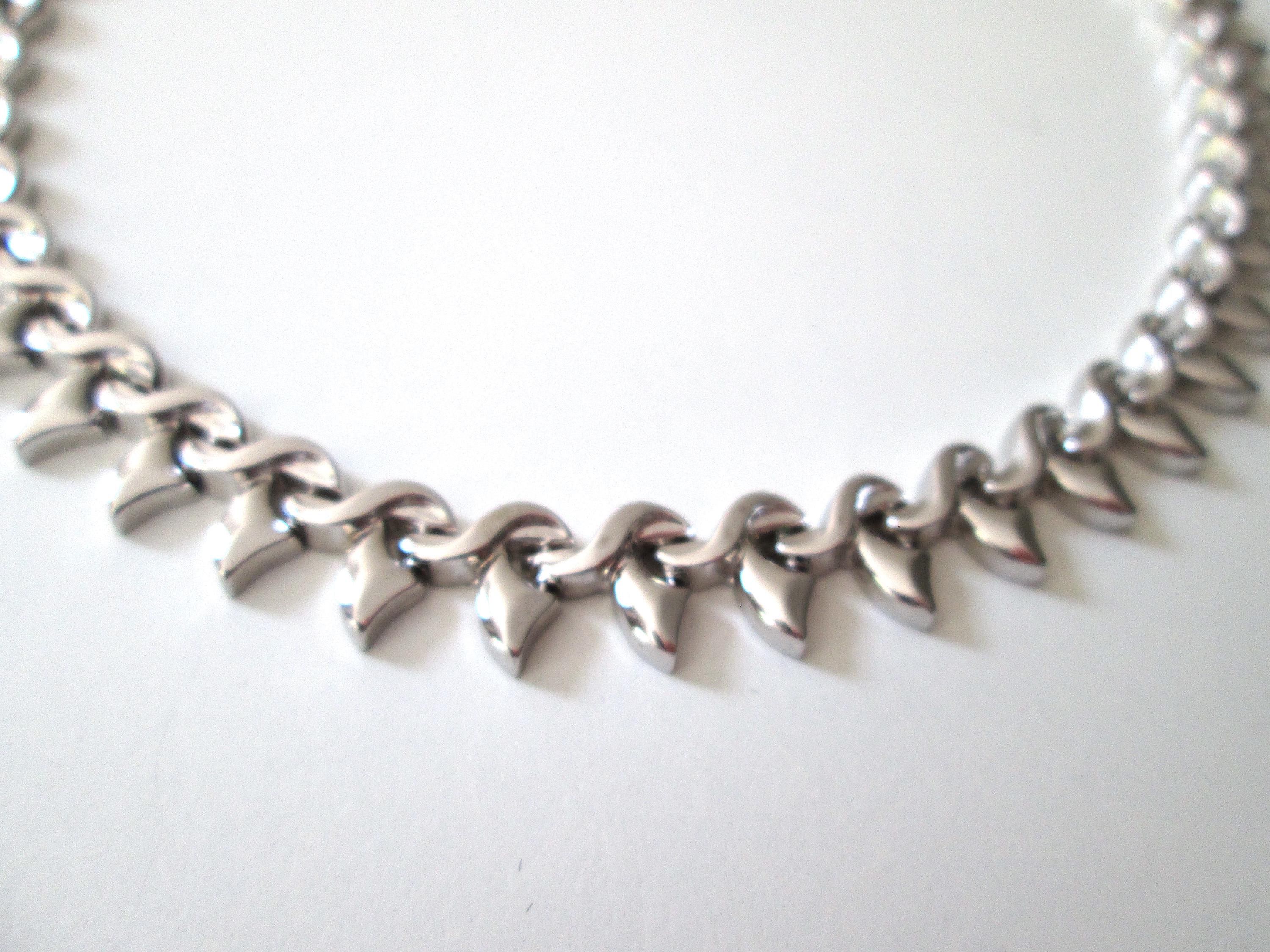 Unusual Vintage Chain Link Necklace Real Silver Stamped 835 Unusual Vintage Chain Link Necklace Real Silver Stamped 835
