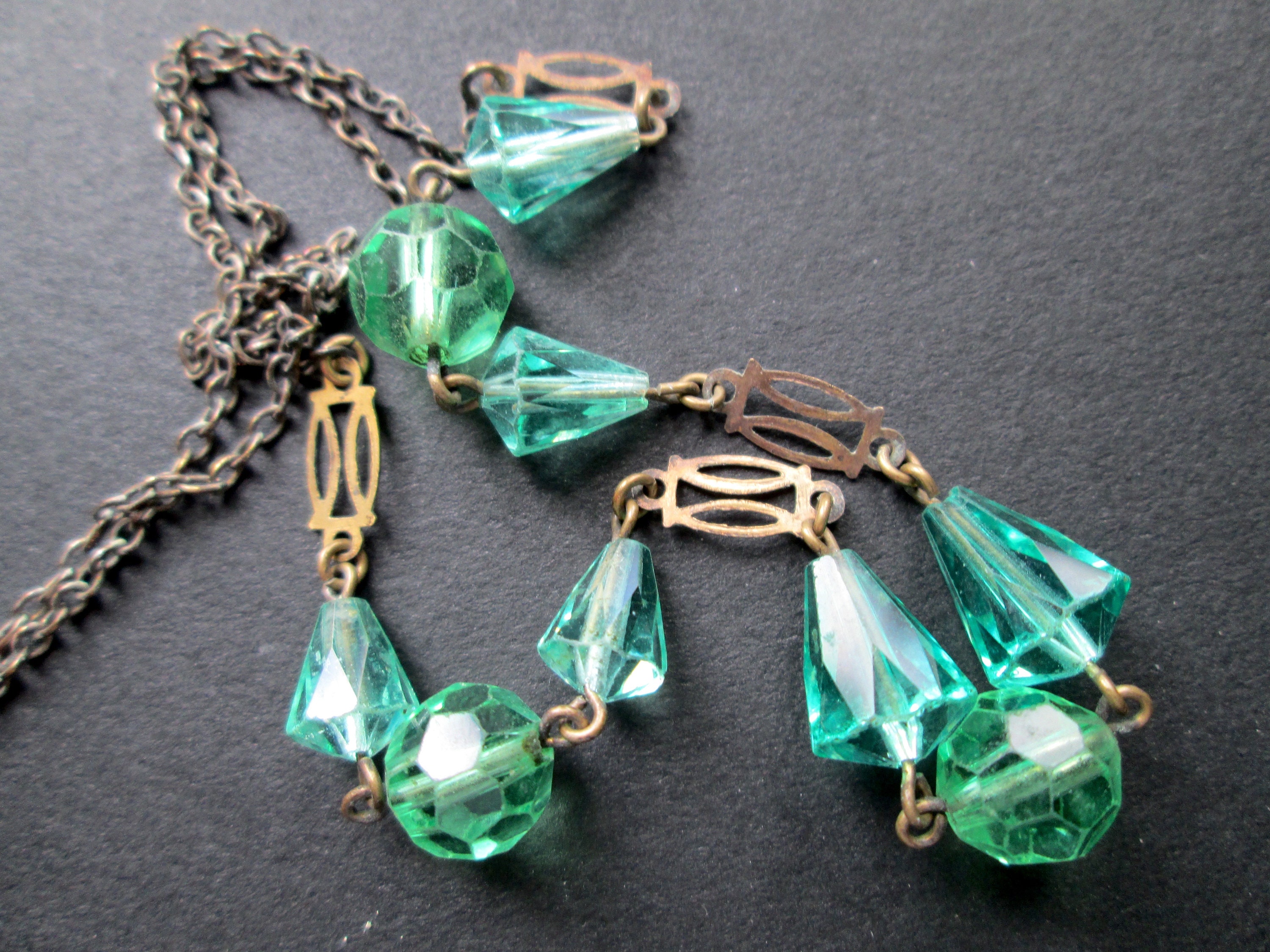 Handpainted Portal Charm Necklace With Czech Crystal