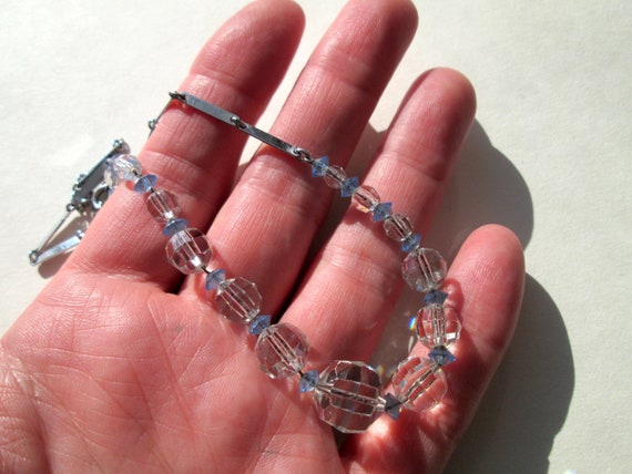 Wonderful Vintage Faceted Crystal Choker Necklace… - image 9