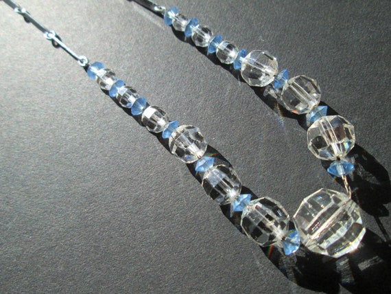 Wonderful Vintage Faceted Crystal Choker Necklace… - image 3