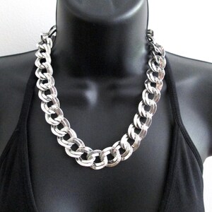 Monet double link silver necklace - Etsy 日本