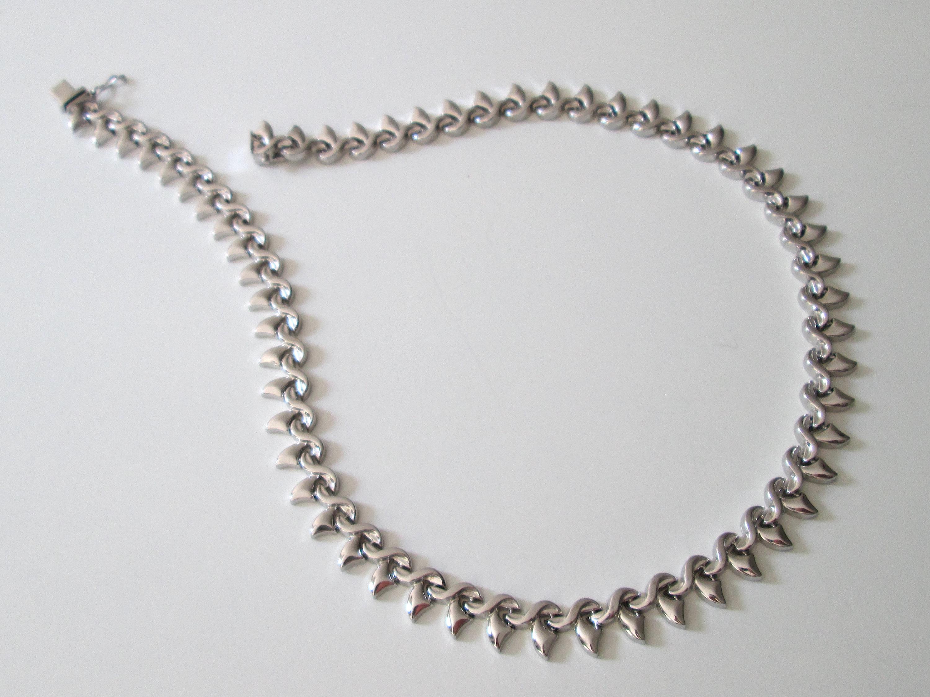 Unusual Vintage Chain Link Necklace Real Silver Stamped 835 Unusual Vintage Chain Link Necklace Real Silver Stamped 835