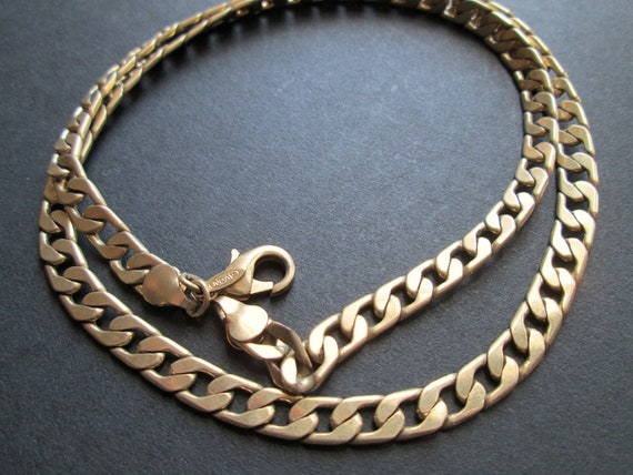 Bold Vintage Curb Chain Necklace Signed AVON of B… - image 3