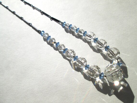 Wonderful Vintage Faceted Crystal Choker Necklace… - image 2