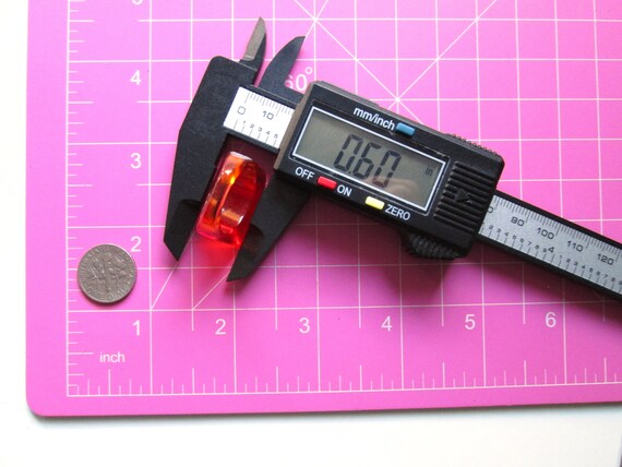 Sweet Vintage Statement Ring Mandarin Orange Red … - image 5