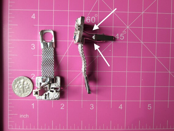 Gorgeous Vintage Cuff Links Cufflinks Silver Tone… - image 5