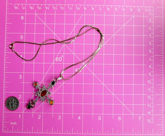 Vintage Sterling Silver Scrollwork Mixed Honey & … - image 5