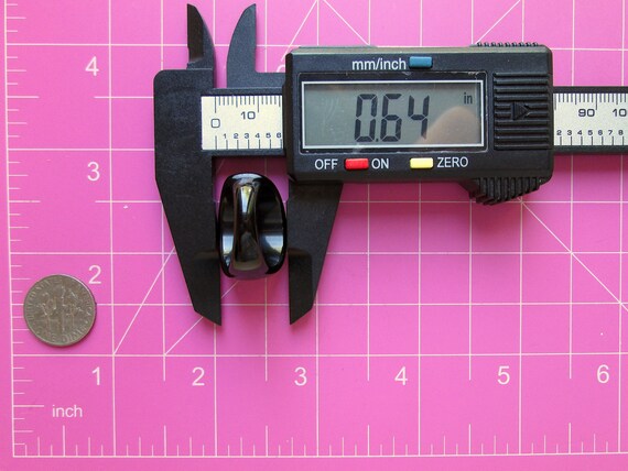 Fun Vintage Statement Ring Opaque Black Lucite or… - image 10