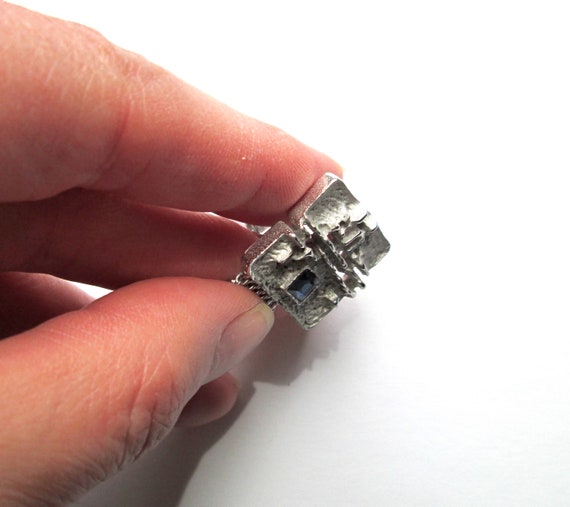 Gorgeous Vintage Cuff Links Cufflinks Silver Tone… - image 6