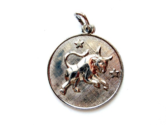 Sweet Vintage Zodiac Medallion Coin Pendant 925 S… - image 3