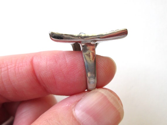 Fun Vintage Statement Ring Clear Pave Rhinestones… - image 8