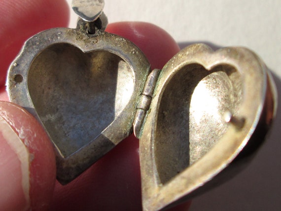 Timeless Vintage Locket Pendant Puffy Heart Sterl… - image 5