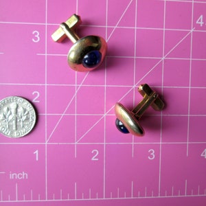 Boutons De Manchette Vintage En Or Rouge ANSON - Occasion En Bon état