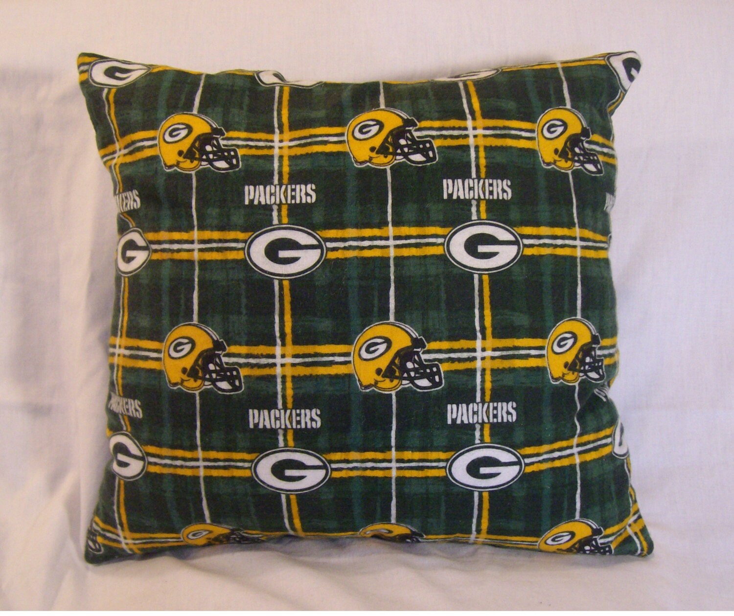 Green Bay Packers Throw Pillow plaid 2607 Etsy