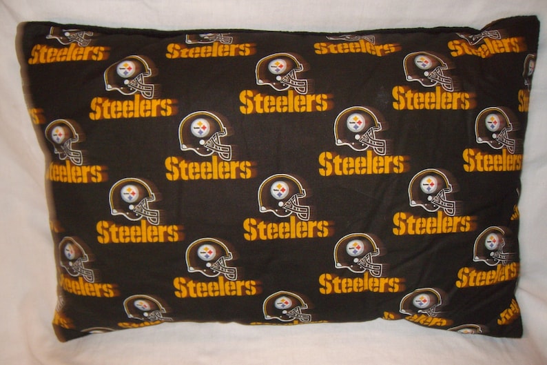 #2623-NFL black Pittsburgh Steelers Throw Pillow