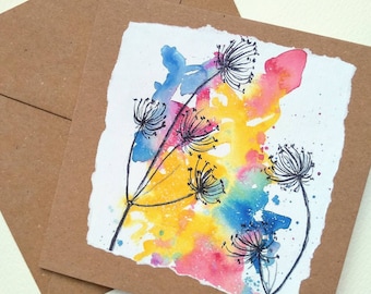 How to Make An Easy Watercolor Card - Smiling Colors