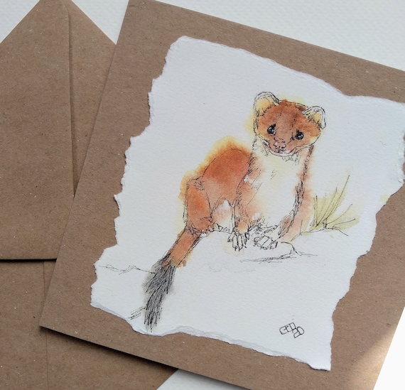 Handmade Wildlife Greetings Card - Squirrel Handmade Wildlife Greetings Card - Squirrel