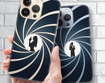 007 Handyhülle | James Bond & Agent Frau. Handy Case für iPhone 15 14 13 12 11 pro max mini plus SE, Samsung S24-23-22-21 usw.