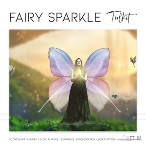 Fairy Overlays, Fairy Sparkle Toolkit, Photoshop overlay, Digital Background, Composite tools
