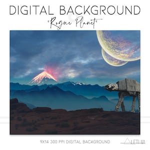 Digital Background, Space Rogue Planet, Photography Backgrounds, Overlay For Photoshop, Add your own Subject, Digital Backdrop, Composites