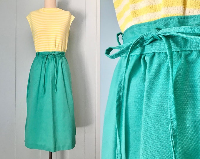 1980s White Stag Wrap Skirt 80s Bright Green Day Skirt - Etsy