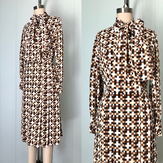 1950s Colorblock Stripe Dress by Suzy Perette | XS