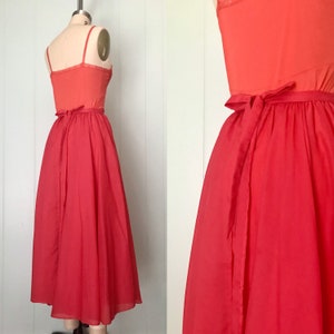 1940s/1950s Bright Red Overskirt 40s/50s Chiffon Tie Skirt - Etsy