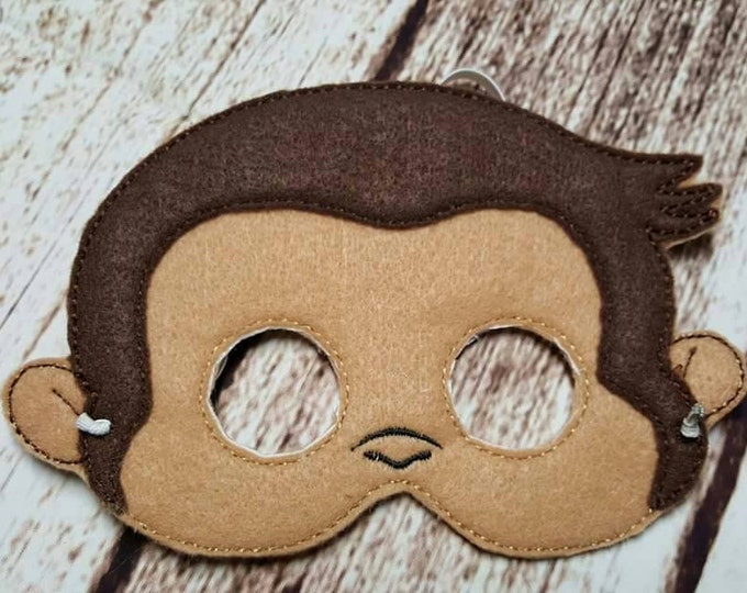 Curious Monkey Felt Mask. George - Etsy