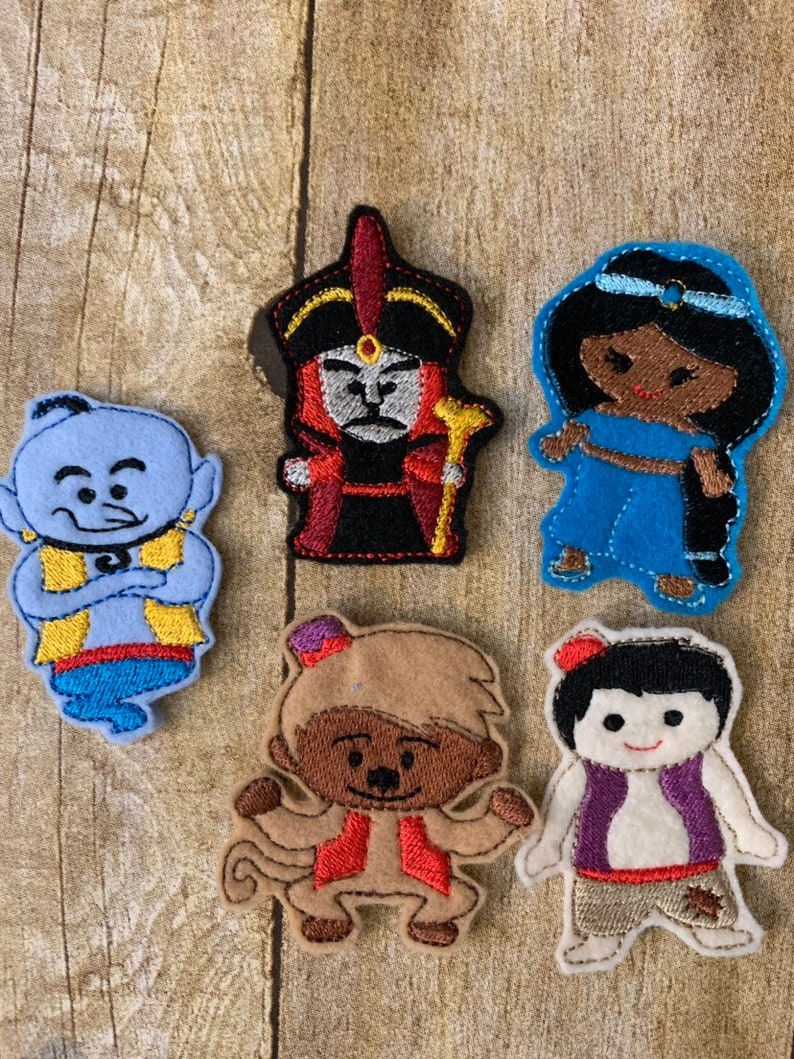 Aladdin inspired finger puppets
