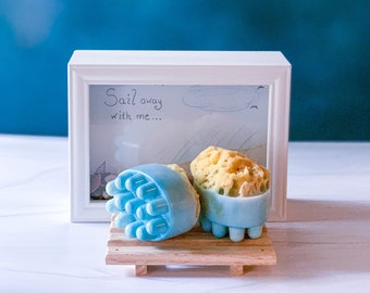 Sea Sponge Soap with shower caddy