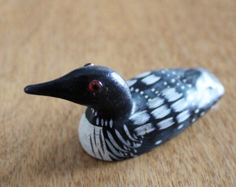 Vintage HANDMADE WOODEN LOON