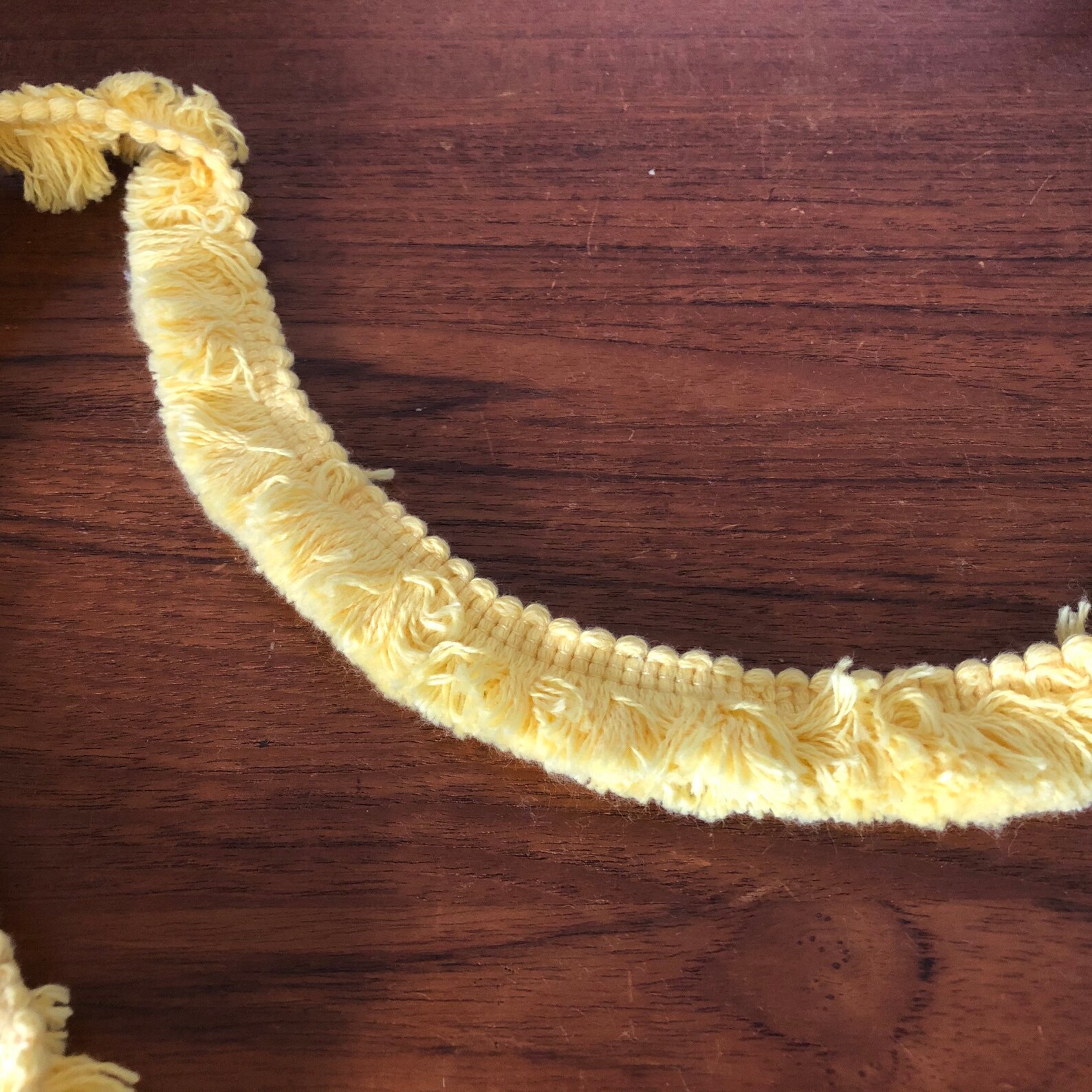 Vintage Yellow Drapery Trim 1 Fringe Home Décor DIY Etsy