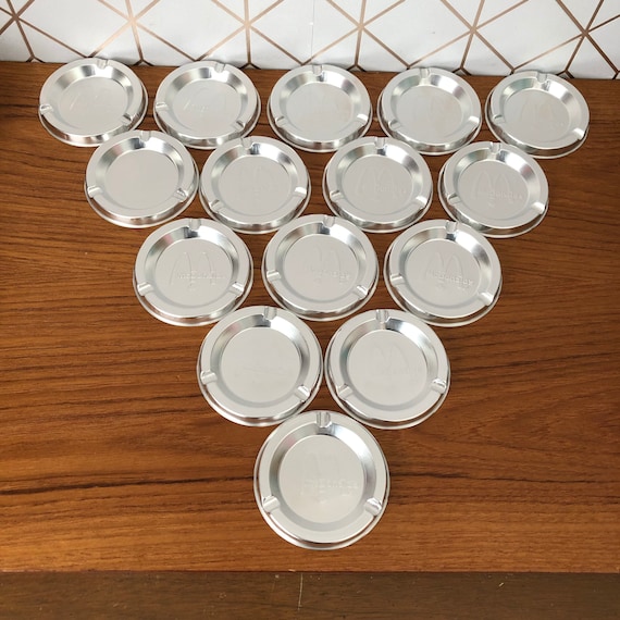 Vintage Ashtrays Aluminum Mcdonald's Lot of 15 Circa Etsy