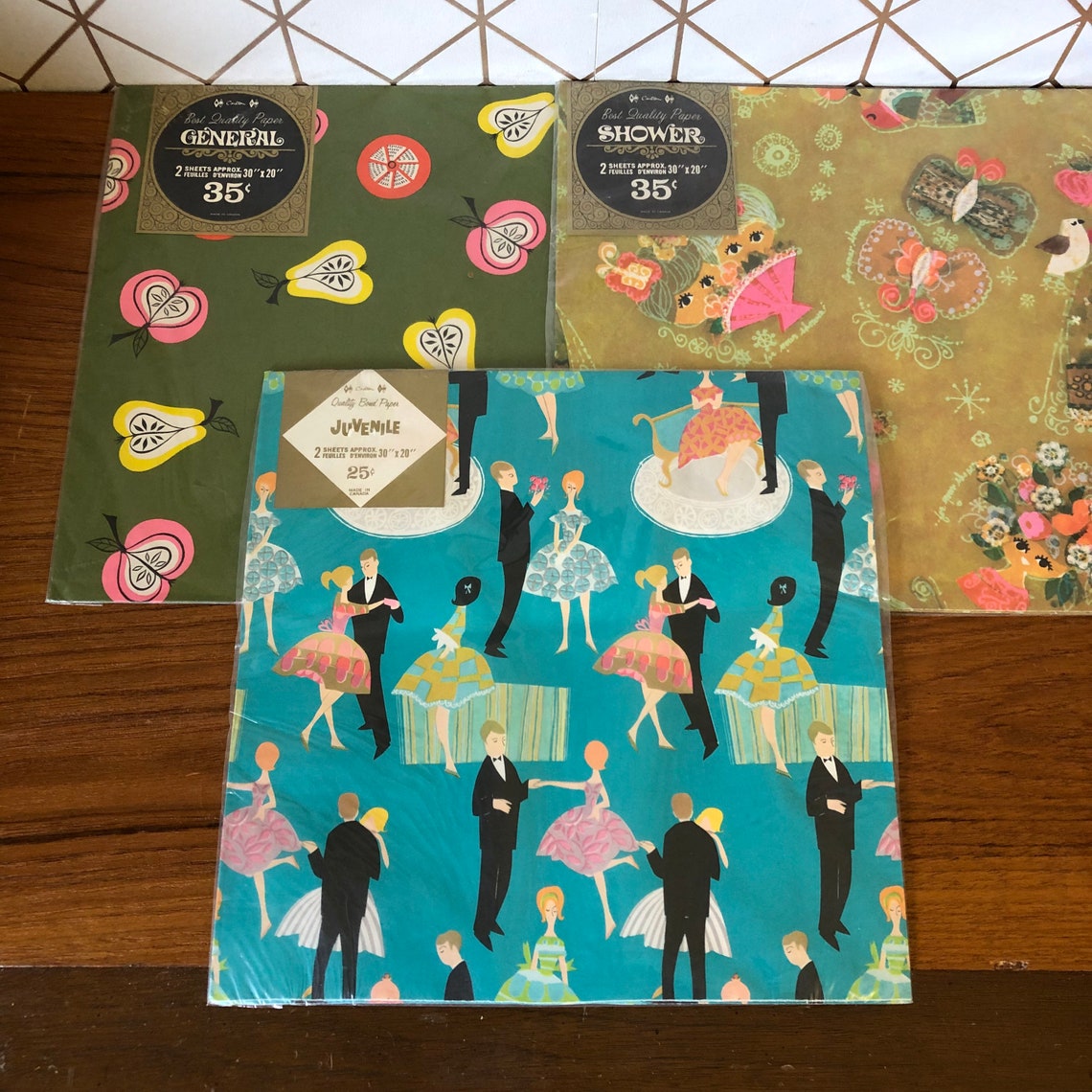Vintage Gift Wrapping Paper Variety Pack of Vintage Wrapping Etsy