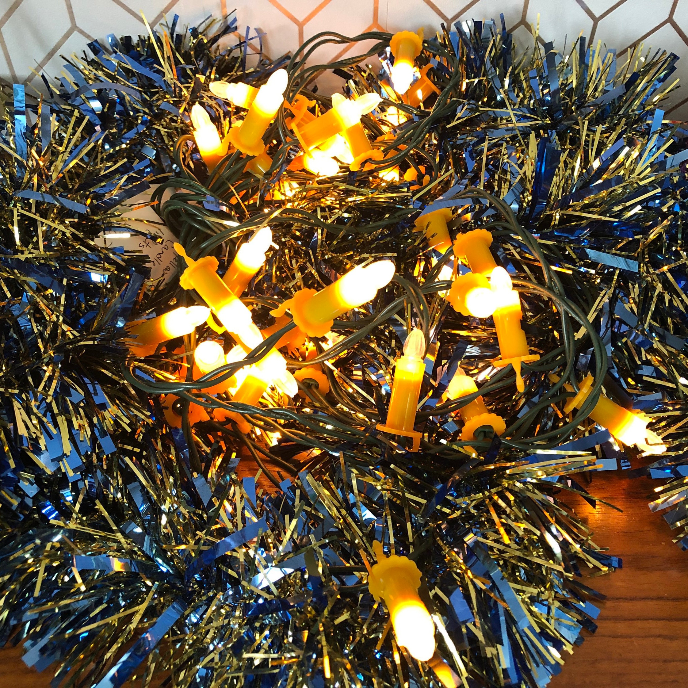 Vintage Candle Christmas Light Covers. Set of 30. Deep Yellow Etsy